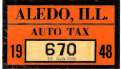 1948 Aledo Auto Tax