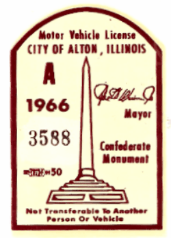 1966 Alton Motor Vehicle License