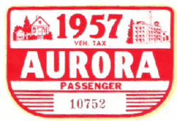 1957 Aurora Passenger Vehicle Tax