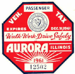 1961 Aurora Passenger Vehicle Tax