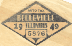 1949 Belleville Auto Tax