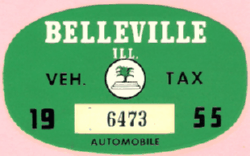 1955 Belleville Automobile Veh Tax
