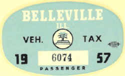 1957 Belleville Passenger Veh Tax