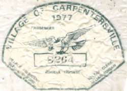 1977 Carpentersville Passenger Vehicle Tax