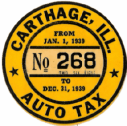 1939 Carthage Auto Tax
