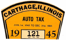 1945 Carthage Auto Tax