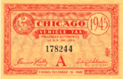 1945 Chicago Vehicle Tax 2