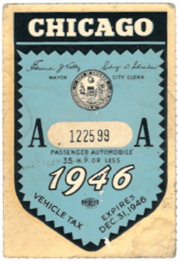 1946 Chicago Vehicle Tax