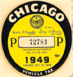 1949 Chicago Vehicle Tax