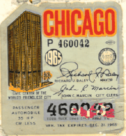 1965 Chicago Veh Tax Civic Center