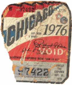 1976 Chicago Vehicle Tax City With a Spirit More Than 55HP