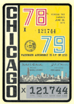 1978/79 Chicago Vehicle Tax 35HP