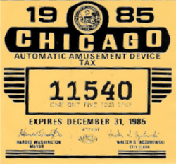 1985 Chicago Automatic Amusement Device Tax
