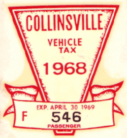 1968/69 Collinsville Passenger Vehicle Tax