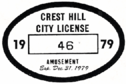 1979 Crest Hill Amusement City License