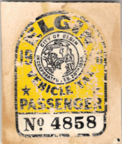 1952 Elgin Passenger Vehicle Tax