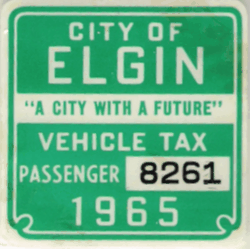 1965 Elgin Passenger Vehicle Tax