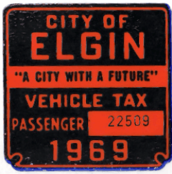 1969 Elgin Passenger Vehicle Tax