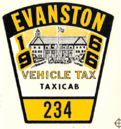 1966 Evanston Taxicab Vehicle Tax