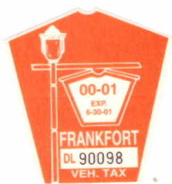 2000/01 Frankfort Veh Tax 2