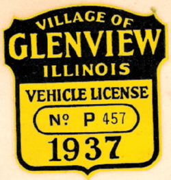 1937 Glenview Vehicle License