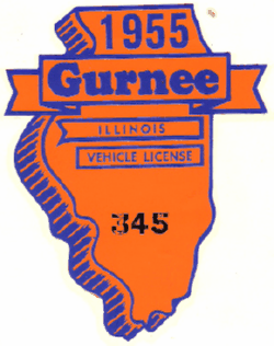 1955 Gurnee Vehicle License