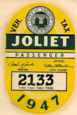 1947 Joliet Passenger Veh Tax