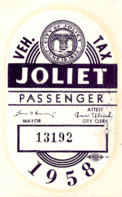 1958 Joliet Passenger Veh Tax