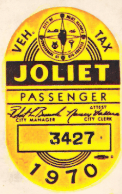 1970 Joliet Passenger Veh Tax