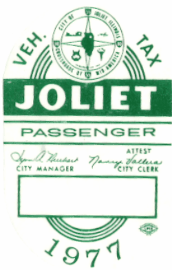 1977 Joliet Passenger Veh Tax