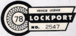 1978 Lockport Vehicle License