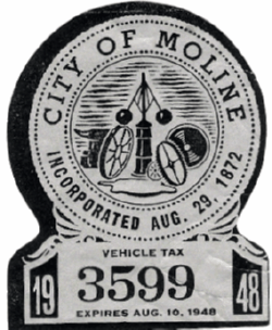 1947/48 Moline Vehicle Tax