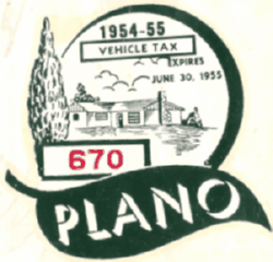 1954/55 Plano Vehicle Tax