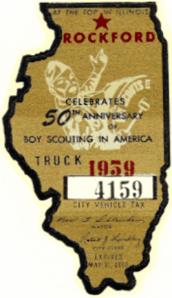 1959 Rockford Truck City Vehicle Tax