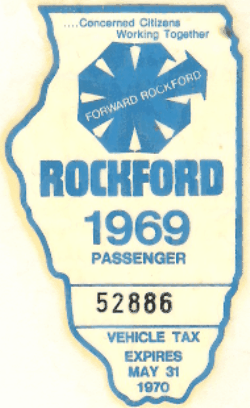 1969/70 Rockford Passenger Vehicle Tax