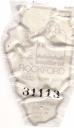 1976/77 Rockford Passenger Vehicle Tax
