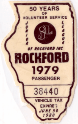 1979/80 Rockford Passenger Vehicle Tax