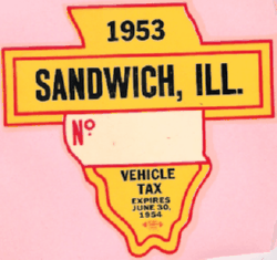 1953/54 Sandwich Vehicle Tax