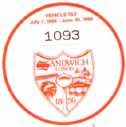 1998/99 Sandwich Vehicle Tax
