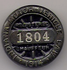 1914 Registered Chauffeur