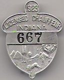 1923 Licensed Chauffeur