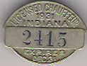 1931 Licensed Chauffeur