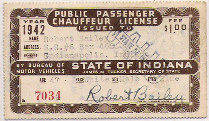 1942 Matching Paper License