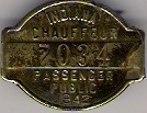 1942 Public Passenger Chauffeur badge