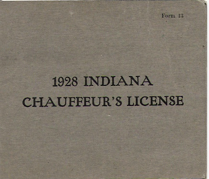 1928 Matching License front