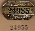 1929 Licensed Chauffeur badge