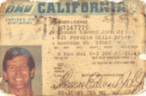 Tommy John 1988 Driver License