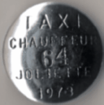 1973 Joliette Taxi Chauffeur