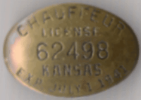 Kansas 1940/41 Chauffeur License