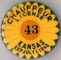 Kansas 1944/45 Chauffeur License